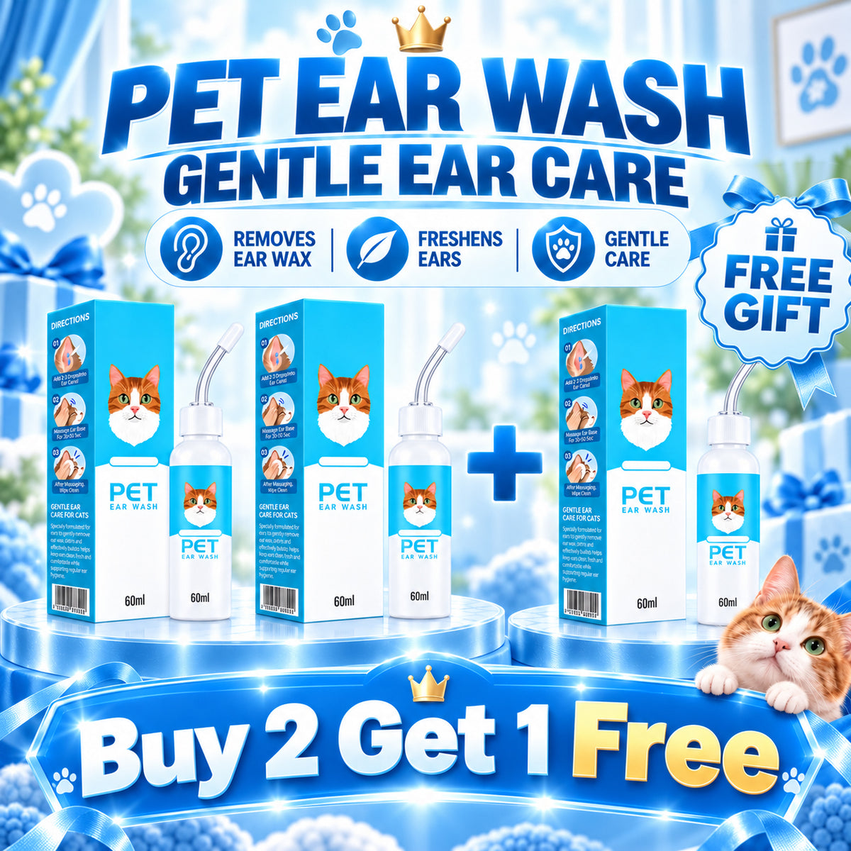 ⏰ 40% OFF TodayPralune®🐶🐱 Ear cleaner | Soothes itchy ears👂