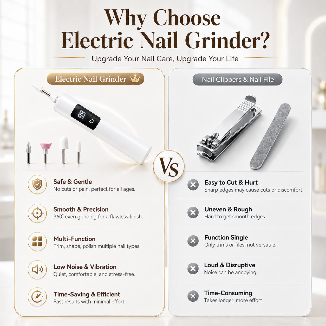 Pralune® Professional Electric Nail Drill Kit – Digital Speed Control for Manicures & Pedicures