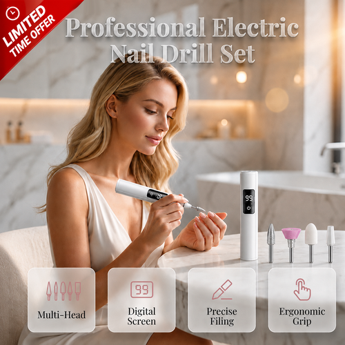 Pralune® Professional Electric Nail Drill Kit – Digital Speed Control for Manicures & Pedicures