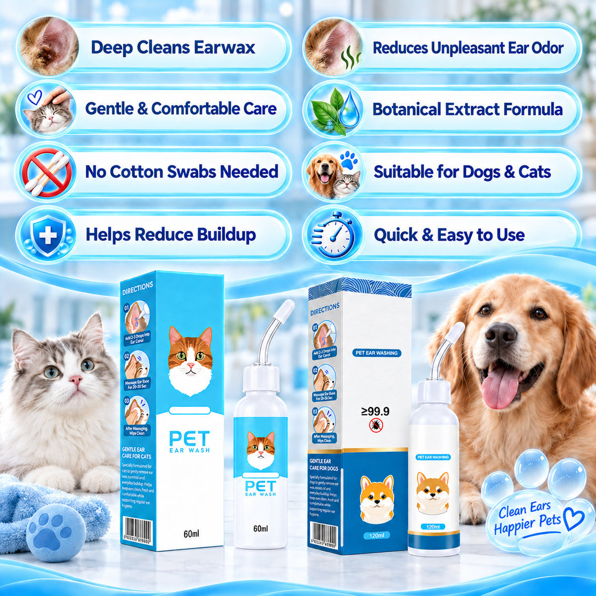⏰ 40% OFF TodayPralune®🐶🐱 Ear cleaner | Soothes itchy ears👂