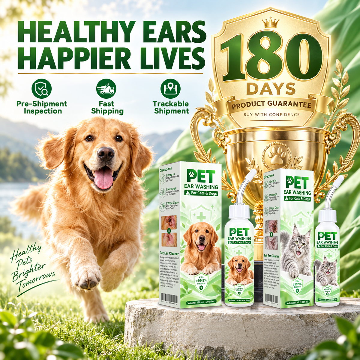 Pralune®🐶🐱 Ear cleaner | Soothes itchy ears👂