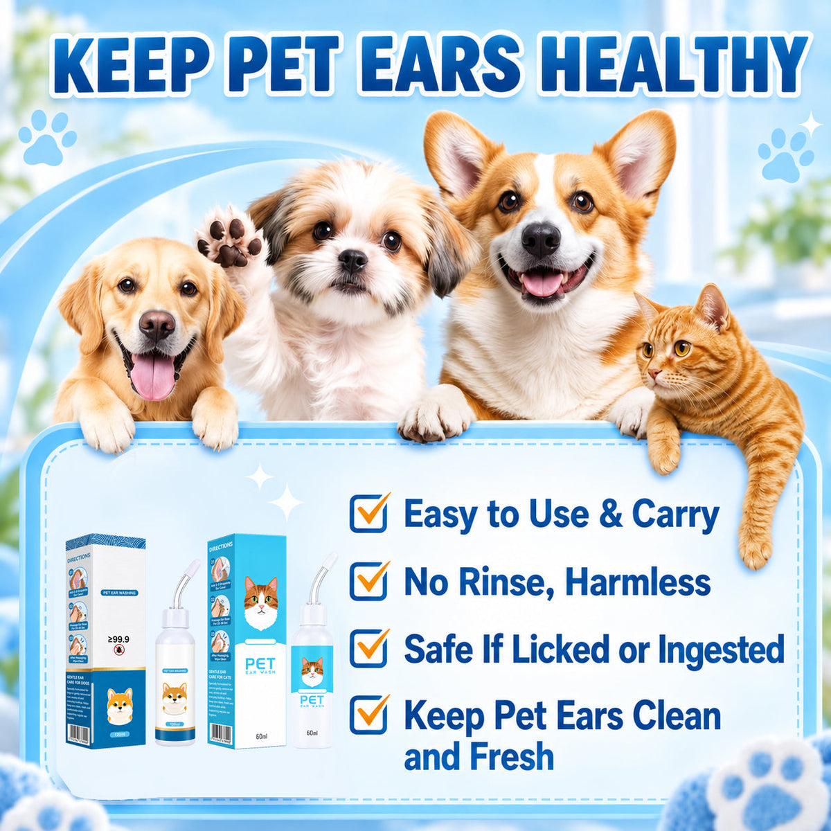 ⏰ 40% OFF TodayPralune®🐶🐱 Ear cleaner | Soothes itchy ears👂