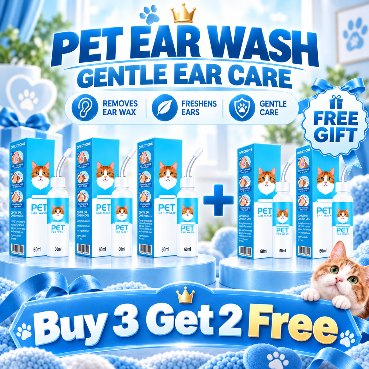 ⏰ 40% OFF TodayPralune®🐶🐱 Ear cleaner | Soothes itchy ears👂