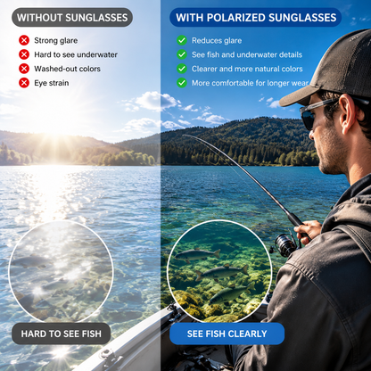 Pralune®Rimless Polarized Sunglasses for Men & Women – Lightweight Modern Style for Driving, Fishing & Outdoor Wear