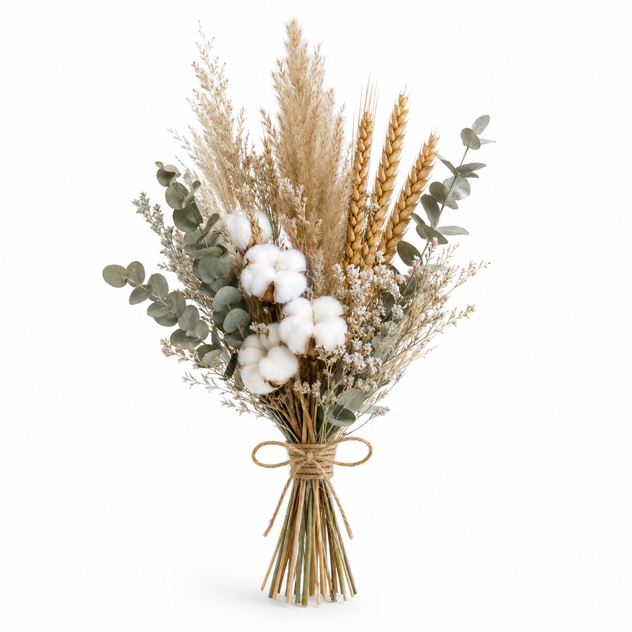 Neutral Boho Botanical Bouquet – Pampas-Inspired Home Decor