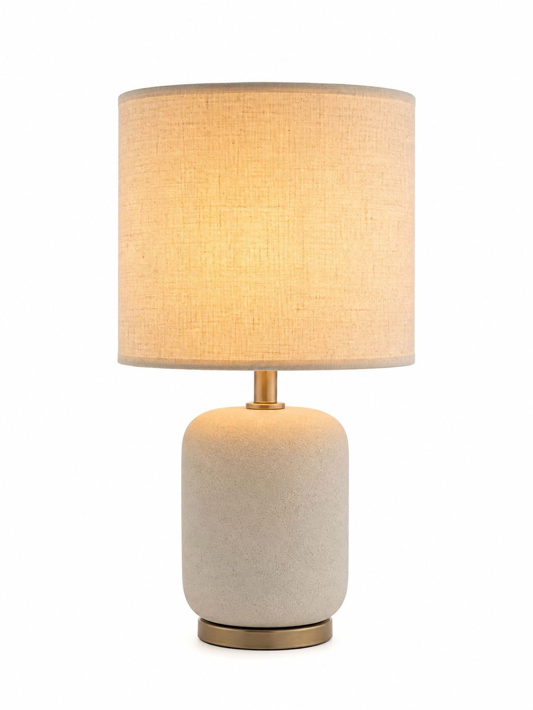 Modern Textured Table Lamp – Warm Neutral Bedside & Living Room Accent